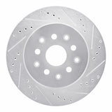 R1 Concepts 1993-1998 Toyota Supra Rear Right Drilled & Slotted Silver Brake Rotor by R1 Concepts 631-76064R