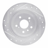 R1 Concepts 1995-1999 Toyota Avalon Rear Right Drilled & Slotted Silver Brake Rotor by R1 Concepts 631-76065R