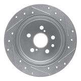 R1 Concepts 1996-1999 Toyota Celica Rear Left Drilled & Slotted Silver Brake Rotor by R1 Concepts 631-76066L