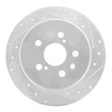 R1 Concepts 1996-1999 Toyota Celica Rear Right Drilled & Slotted Silver Brake Rotor by R1 Concepts 631-76066R