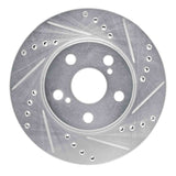 R1 Concepts 1994-2000 Toyota Celica Front Right Drilled & Slotted Silver Brake Rotor by R1 Concepts 631-76067R