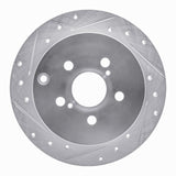 R1 Concepts 2000-2010 Pontiac Vibe Rear Left Drilled & Slotted Silver Brake Rotor by R1 Concepts 631-76069L