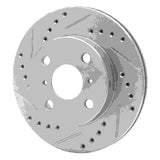 R1 Concepts 1999-2005 Toyota Echo Front Left Drilled & Slotted Silver Brake Rotor by R1 Concepts 631-76070L