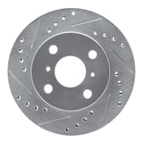 R1 Concepts 1999-2005 Toyota Echo Front Left Drilled & Slotted Silver Brake Rotor by R1 Concepts 631-76070L