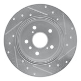 R1 Concepts 2000-2004 Toyota Avalon Rear Left Drilled & Slotted Silver Brake Rotor by R1 Concepts 631-76071L