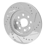 R1 Concepts 2000-2005 Toyota MR2 Spyder Rear Left Drilled & Slotted Silver Brake Rotor by R1 Concepts 631-76073L