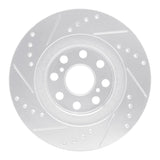 R1 Concepts 2000-2005 Toyota MR2 Spyder Rear Right Drilled & Slotted Silver Brake Rotor by R1 Concepts 631-76073R