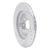 R1 Concepts 2000-2005 Toyota MR2 Spyder Rear Right Drilled & Slotted Silver Brake Rotor by R1 Concepts 631-76073R