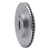 Dynamic Friction 2002-2015 Lexus IS250 Front Left Drilled & Slotted Silver Brake Rotor by Dynamic Friction Company 631-76075L