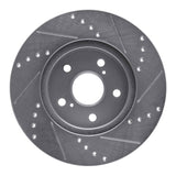 Dynamic Friction 2002-2015 Lexus IS250 Front Left Drilled & Slotted Silver Brake Rotor by Dynamic Friction Company 631-76075L