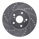 Dynamic Friction 2002-2015 Lexus IS250 Front Left Drilled & Slotted Silver Brake Rotor by Dynamic Friction Company 631-76075L
