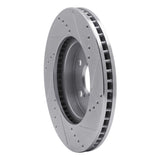 Dynamic Friction 2002-2015 Lexus IS250 Front Left Drilled & Slotted Silver Brake Rotor by Dynamic Friction Company 631-76075L
