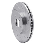 Dynamic Friction 2002-2015 Lexus IS250 Front Right Drilled & Slotted Silver Brake Rotor by Dynamic Friction Company 631-76075R