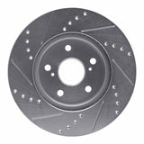 Dynamic Friction 2002-2015 Lexus IS250 Front Right Drilled & Slotted Silver Brake Rotor by Dynamic Friction Company 631-76075R