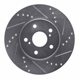 Dynamic Friction 2002-2015 Lexus IS250 Front Right Drilled & Slotted Silver Brake Rotor by Dynamic Friction Company 631-76075R