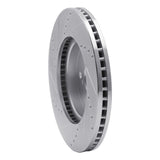 Dynamic Friction 2002-2015 Lexus IS250 Front Right Drilled & Slotted Silver Brake Rotor by Dynamic Friction Company 631-76075R