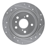 Dynamic Friction 2002-2008 Lexus ES330 Rear Left Drilled & Slotted Silver Brake Rotor by Dynamic Friction Company 631-76076L
