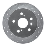 Dynamic Friction 2002-2008 Lexus ES330 Rear Left Drilled & Slotted Silver Brake Rotor by Dynamic Friction Company 631-76076L