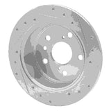 Dynamic Friction 2002-2008 Lexus ES330 Rear Left Drilled & Slotted Silver Brake Rotor by Dynamic Friction Company 631-76076L