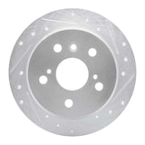 Dynamic Friction 2002-2008 Lexus ES300 Rear Right Drilled & Slotted Silver Brake Rotor by Dynamic Friction Company 631-76076R