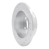 Dynamic Friction 2002-2008 Lexus ES300 Rear Right Drilled & Slotted Silver Brake Rotor by Dynamic Friction Company 631-76076R