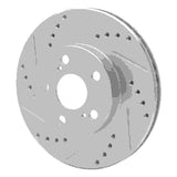 Dynamic Friction 2004-2009 Toyota Prius Front Left Drilled & Slotted Silver Brake Rotor by Dynamic Friction Company 631-76077L