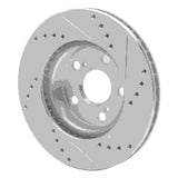 Dynamic Friction 2004-2009 Toyota Prius Front Left Drilled & Slotted Silver Brake Rotor by Dynamic Friction Company 631-76077L