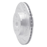 Dynamic Friction 2004-2009 Toyota Prius Front Right Drilled & Slotted Silver Brake Rotor by Dynamic Friction Company 631-76077R