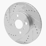 Dynamic Friction 2006-2019 Scion IQ Front Left Drilled & Slotted Silver Brake Rotor by Dynamic Friction Company 631-76078L