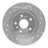 Dynamic Friction 2007-2012 Lexus ES350 Rear Left Drilled & Slotted Silver Brake Rotor by Dynamic Friction Company 631-76079L