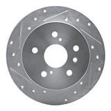 Dynamic Friction 2007-2012 Lexus ES350 Rear Left Drilled & Slotted Silver Brake Rotor by Dynamic Friction Company 631-76079L