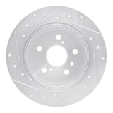 Dynamic Friction 2007-2012 Lexus ES350 Rear Right Drilled & Slotted Silver Brake Rotor by Dynamic Friction Company 631-76079R