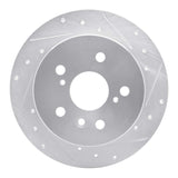 Dynamic Friction 2007-2012 Lexus ES350 Rear Right Drilled & Slotted Silver Brake Rotor by Dynamic Friction Company 631-76079R