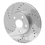 Dynamic Friction 2008-2019 Pontiac Vibe Front Left Drilled & Slotted Silver Brake Rotor by Dynamic Friction Company 631-76081L