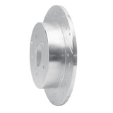 Dynamic Friction 2009-2013 Pontiac Vibe Rear Left Drilled & Slotted Silver Brake Rotor by Dynamic Friction Company 631-76084L