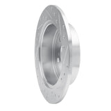 Dynamic Friction 2009-2013 Pontiac Vibe Rear Left Drilled & Slotted Silver Brake Rotor by Dynamic Friction Company 631-76084L