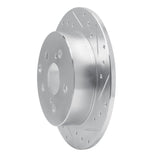 Dynamic Friction 2009-2013 Pontiac Vibe Rear Right Drilled & Slotted Silver Brake Rotor by Dynamic Friction Company 631-76084R