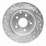 Dynamic Friction 2009-2013 Pontiac Vibe Rear Right Drilled & Slotted Silver Brake Rotor by Dynamic Friction Company 631-76084R