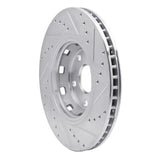 Dynamic Friction 2009-2015 Toyota Venza Front Left Drilled & Slotted Silver Brake Rotor by Dynamic Friction Company 631-76085L