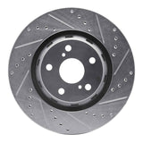 Dynamic Friction 2009-2015 Toyota Venza Front Right Drilled & Slotted Silver Brake Rotor by Dynamic Friction Company 631-76085R