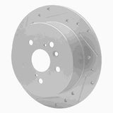 Dynamic Friction 2009-2015 Toyota Venza Rear Left Drilled & Slotted Silver Brake Rotor by Dynamic Friction Company 631-76086L