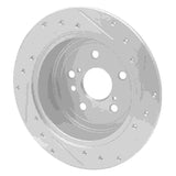 Dynamic Friction 2009-2015 Toyota Venza Rear Left Drilled & Slotted Silver Brake Rotor by Dynamic Friction Company 631-76086L