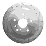 Dynamic Friction 2009-2015 Toyota Venza Rear Right Drilled & Slotted Silver Brake Rotor by Dynamic Friction Company 631-76086R
