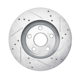 Dynamic Friction 2010-2017 Lexus CT200H Front Left Drilled & Slotted Silver Brake Rotor by Dynamic Friction Company 631-76087L