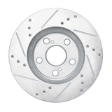 Dynamic Friction 2010-2017 Lexus CT200H Front Right Drilled & Slotted Silver Brake Rotor by Dynamic Friction Company 631-76087R