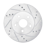 Dynamic Friction 2010-2017 Lexus CT200H Front Right Drilled & Slotted Silver Brake Rotor by Dynamic Friction Company 631-76087R