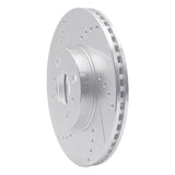 Dynamic Friction 2012-2018 Toyota Yaris (USA/Canada) Front Left Drilled & Slotted Silver Brake Rotor by Dynamic Friction Company 631-76088L