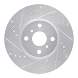 Dynamic Friction 2012-2018 Toyota Yaris (USA/Canada) Front Left Drilled & Slotted Silver Brake Rotor by Dynamic Friction Company 631-76088L