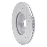 Dynamic Friction 2012-2018 Toyota Yaris (USA/Canada) Front Left Drilled & Slotted Silver Brake Rotor by Dynamic Friction Company 631-76088L