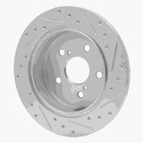 Dynamic Friction 2012-2020 Toyota Prius V Rear Left Drilled & Slotted Silver Brake Rotor by Dynamic Friction Company 631-76089L